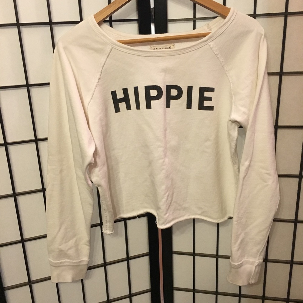 Fun white crop top sweater